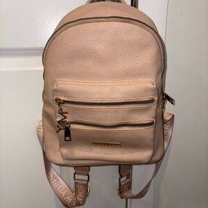 Andrew Marc Cream Mini Backpack Structured Design Adjustable Straps